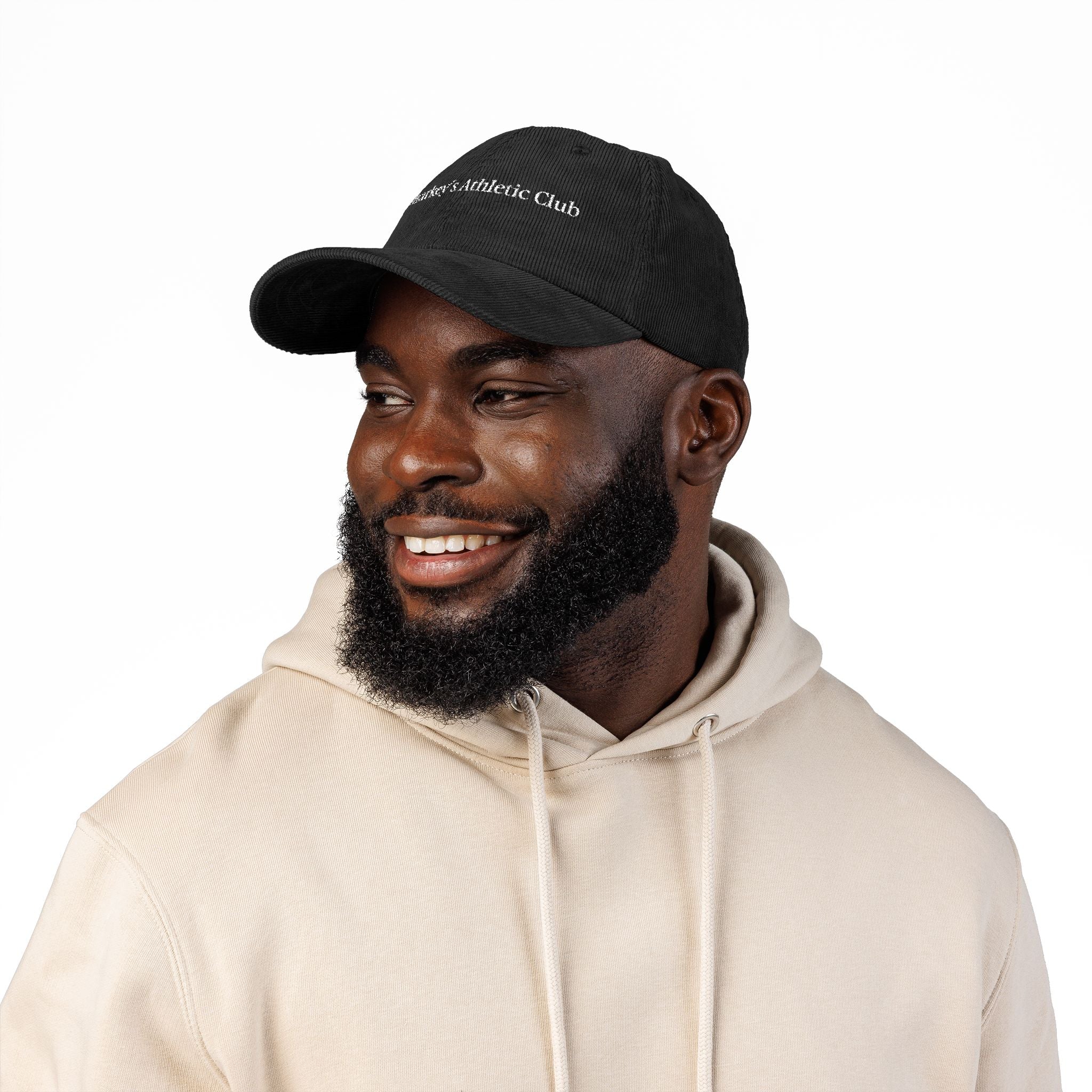 Sharkey's Athletic Embroidered Corduroy Cap - Black