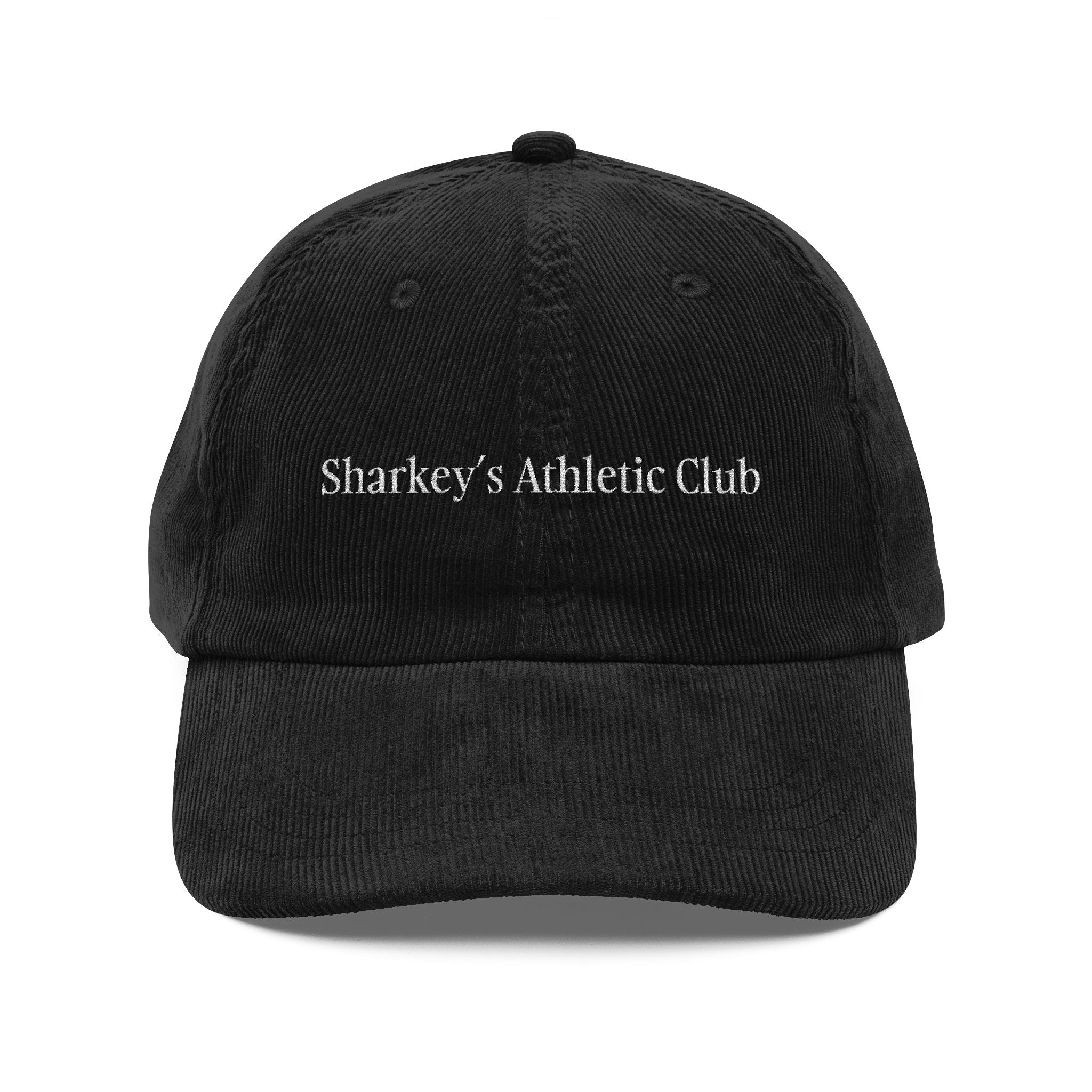 Sharkey's Athletic Embroidered Corduroy Cap - Black
