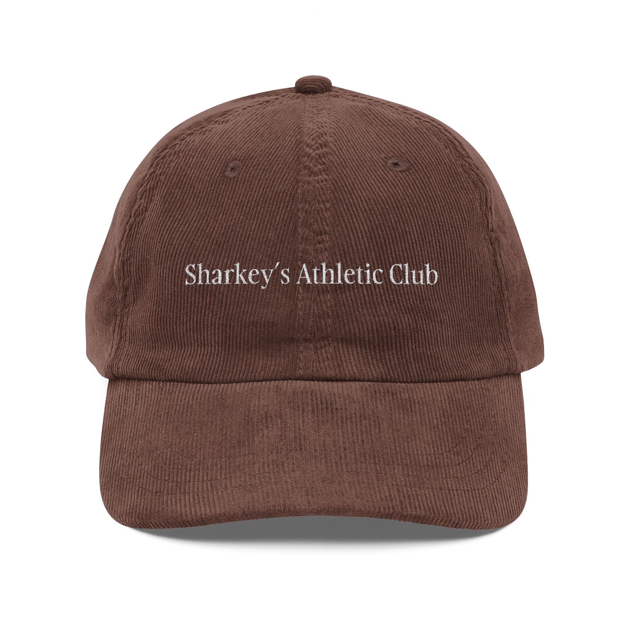 Sharkey's Athletic Embroidered Corduroy Cap - Dark Brown